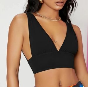 Shein black crop top